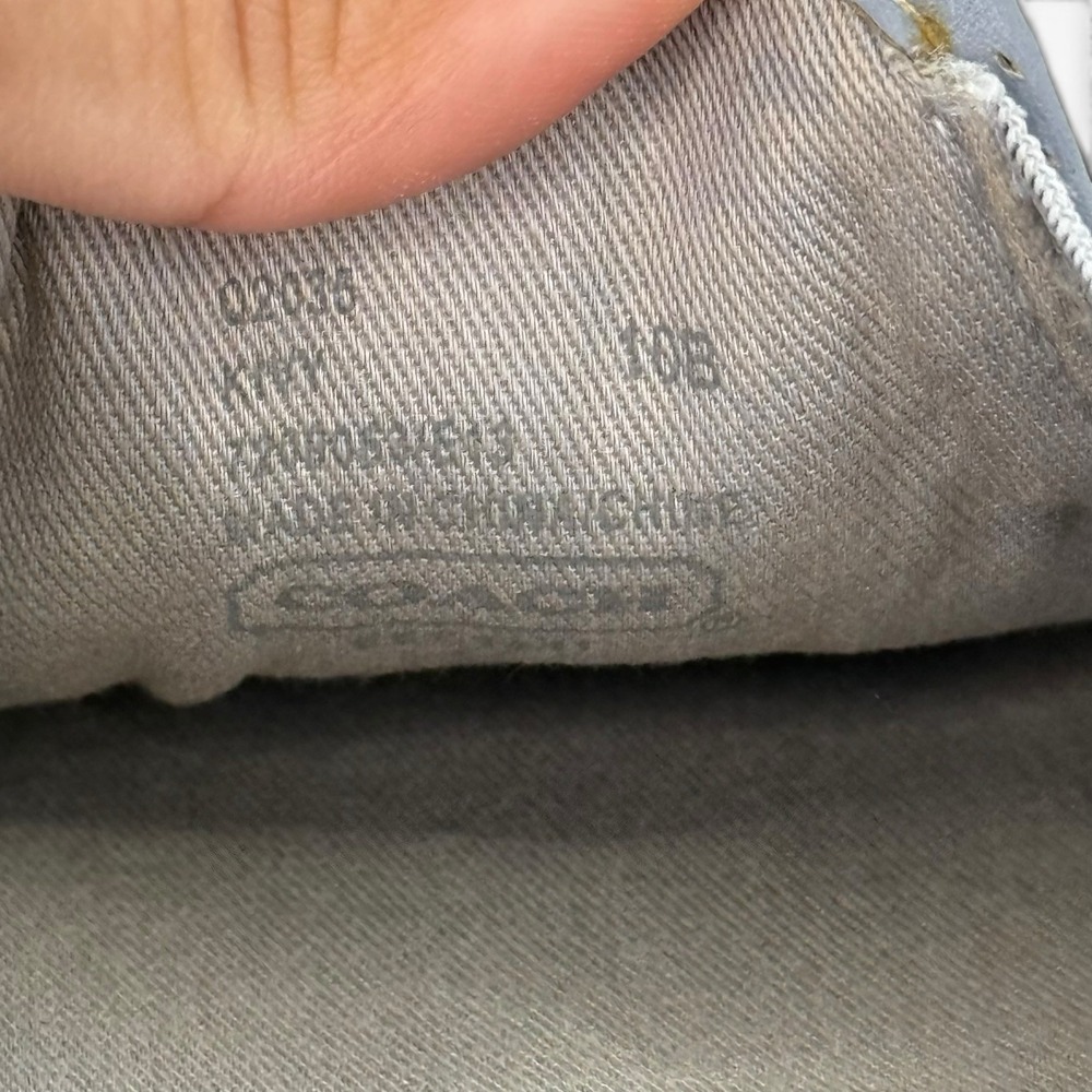 VTG Coach Kivy Sequin Slip On Sneakers Women 10B Gray Signature Casual Designer - Picture 9 of 11